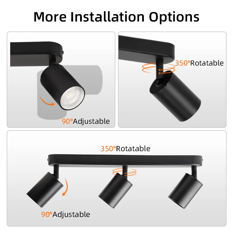 Led Decke Schiene Licht Austauschbare GU10 Lichter Birne Wand Hängen Lampe für Wohnzimmer Kronleuchter Led Decke Licht Spot