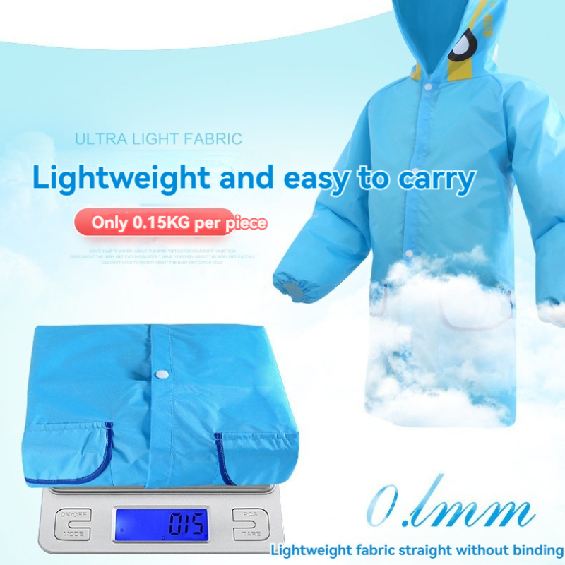 Boys Girls Rain Coat with Pocket Cartoon Animal Raincoat Kids Stylish Waterproof Rain Jacket Toddler Children Rain Poncho