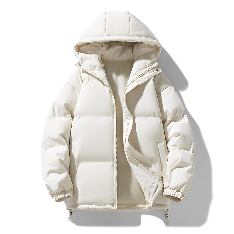 Inverno quente com capuz casal jaqueta de algodão estilo coreano cor sólida moda engrossado casaco de algodão multi-cor disponível para unisex