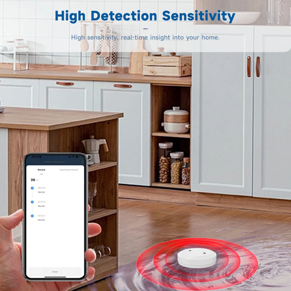 Tuya Zigequation-Capteur d'eau intelligent WiFi, détecteur de fuite, alarme de fuite d'eau d'inondation, contrôle de la vie intelligent, fonctionne avec la passerelle Zigbee
