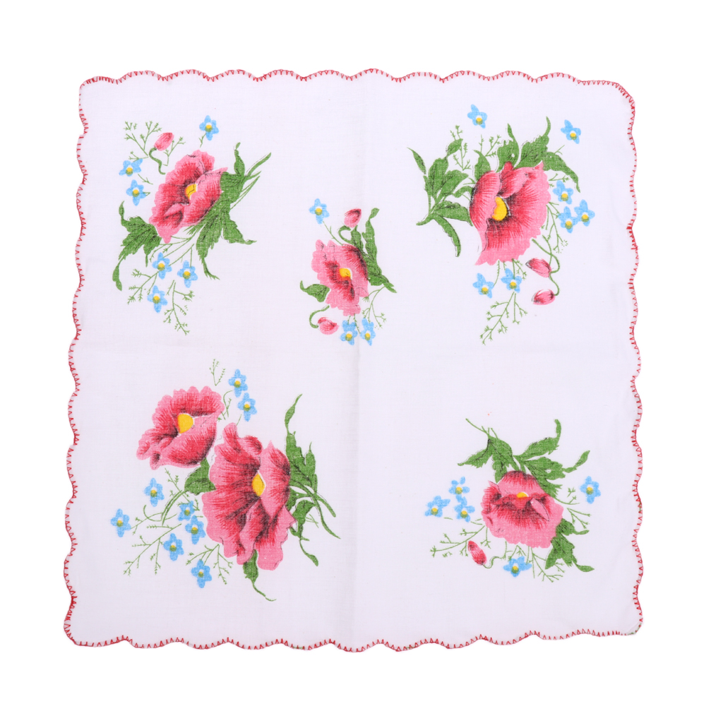 10pc vintage flor lenço quadrado hankies feminino crianças presente