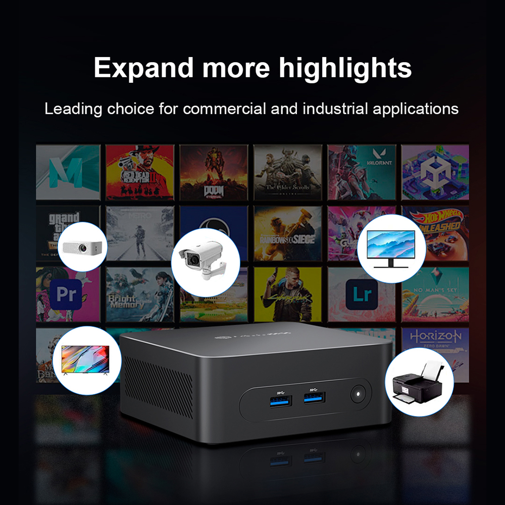 MLLSE M2 Plus Mini PC Intel Celeron 5205U Processor 8GB RAM 256GB ROM WiFi 5 BT4.2 Windows 11 Pro Desktop Computer