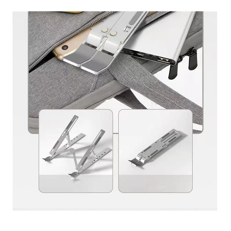 Supporto portatile in alluminio per laptop Base pieghevole per laptop Supporto per notebook Staffa per computer per accessori per supporto MacBook Air Pro