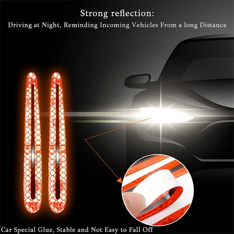Auto Türgriff Reflektierende Aufkleber Schutz Aufkleber Türgriff Farbe Oberfläche Anti-scratch Reflektierende Aufkleber Auto Zubehör