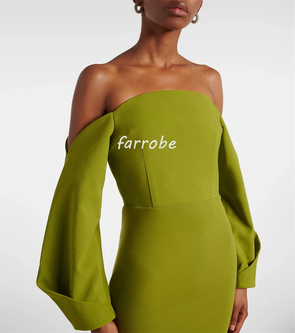 Tamanhos simples personalizados disponíveis jersey plissado em linha reta fora do ombro vestidos longos sob medida vestidos de ocasião combinando casual