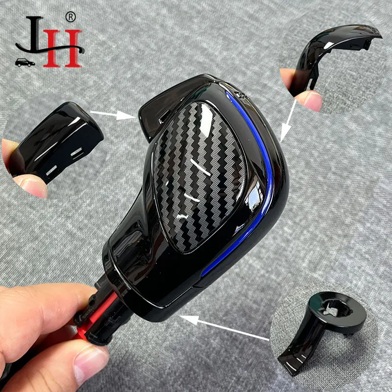 1PCS Chrome Matt With Leather Shift Knob Gear Side Cover DSG Emblem For VW Golf 6 7 R GTI Passat B7 B8 CC R20 Jetta MK6 GLI