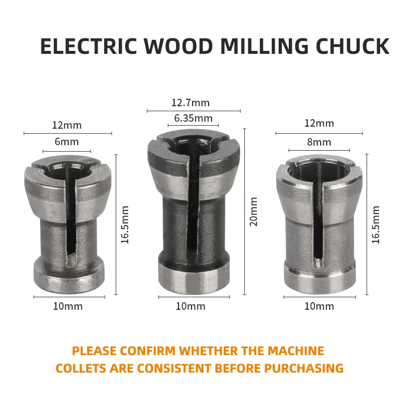 YUSUN Manicotto dell'albero Punta del router Fresa per la lavorazione del legno per punta per legno Fresa per fresa in metallo duro
