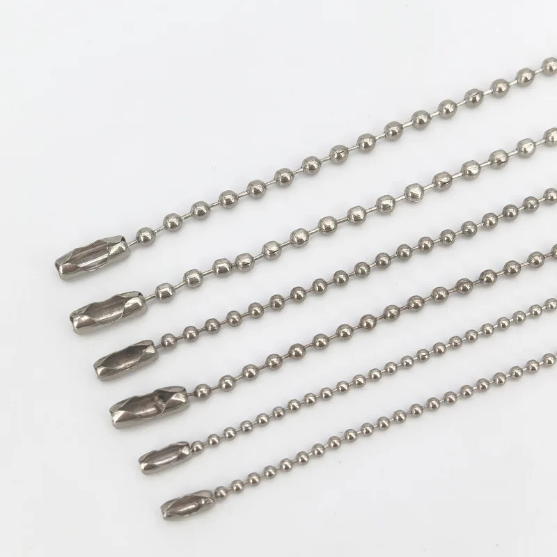 50/100 stücke Metall Ball Perle Kette Verlängerung Für DIY Erkennungsmarke Schlüsselbund Hand Label Stecker Schmuck Finden Herstellung Zubehör suppl