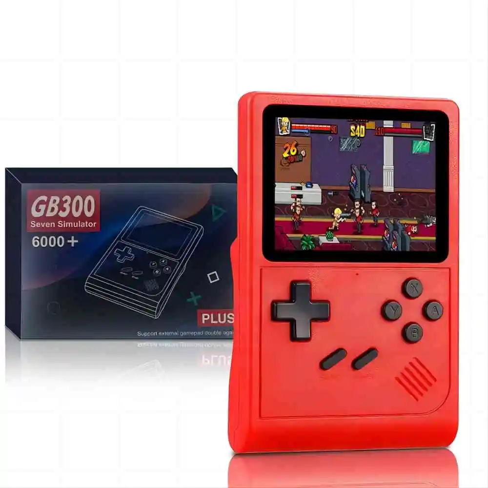 GB300 Draagbare Handheld Game Player 3.0 inch Scherm TV Video Game Console AV-uitgang Retro Game Console Ingebouwde 8G 6000+ Games