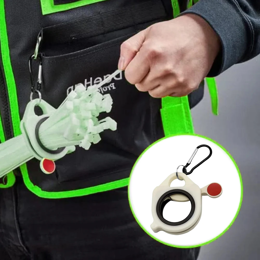 Organizador de braçadeiras fluorescentes, reutilizável, suporte de gravata com zíper, portátil, plástico, ferramenta de armazenamento, organizador de laços de fio elétrico