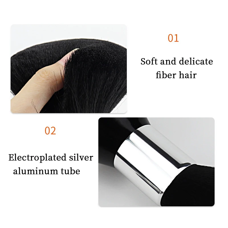 1pc of soft high-quality hair brush neck sweeping hair cleaning dust removal salon hair cutting brush Special for real hair wigs