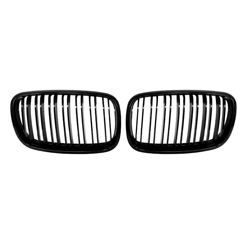 1 Pair Front GrillesFor BMW X5/X6 E70 E71 2008-2014 Gloss Matte Black Kidney Grill Carbon Fiber Replacement Front Bumper Grilles