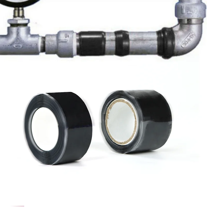 Cinta impermeable autoadhesiva negra Cinta impermeable Sellante Tapón de fugas Reparación de tapón de agua Cinta de sellado impermeable