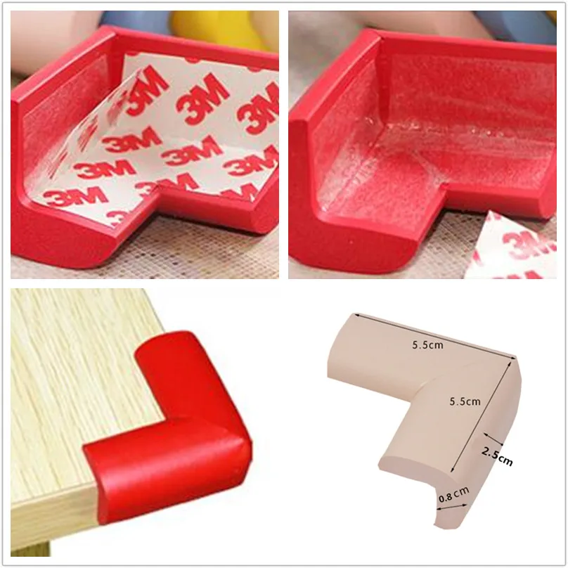 ベビーセーフティコーナーホームソフトエッジコーナー幼児用安全保護家具保護カバー4個