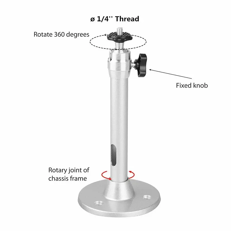 Staffa per proiettore portatile 360 °   Supporto per proiettore girevole per montaggio a parete a soffitto in alluminio compatibile per proiettore a fascio HY300 HY320