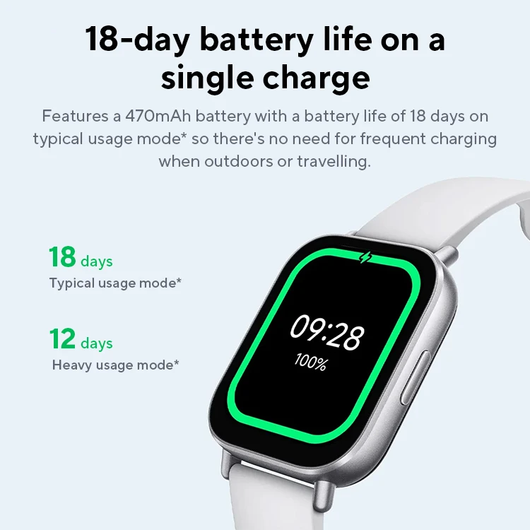 Global Version Xiaomi Redmi Watch 5 Active 2'' Display Up to 18 days of battery life 140+ Workout Modes Bluetooth Calling 5ATM