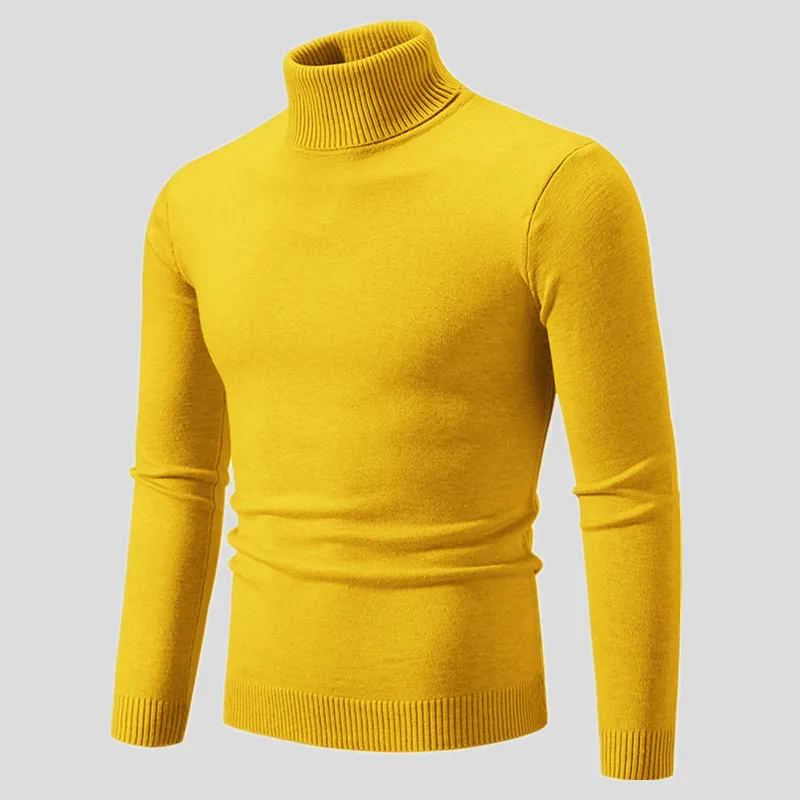 Neue Winter Rollkragen Dicke Herren Pullover Casual Rollkragen Einfarbig Qualität Warme Schlanke Rollkragen Pullover Pullover Männer