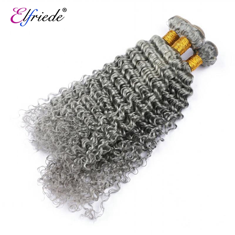 Elfriede Grey Deep Wave gefärbte Echthaar bündel 100% Echthaar verlängerungen Brazilian Remy 3/4 Bündel Angebote Echthaar schüsse