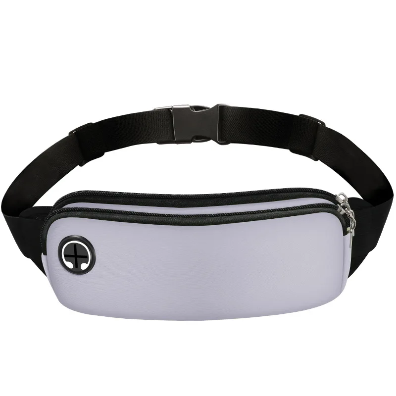 Doppelschichtige Hüfttasche für Herren und Damen, modische Umhängetasche, Workout, Sport, Handytasche, einfarbig, große Kapazität, Brusttasche