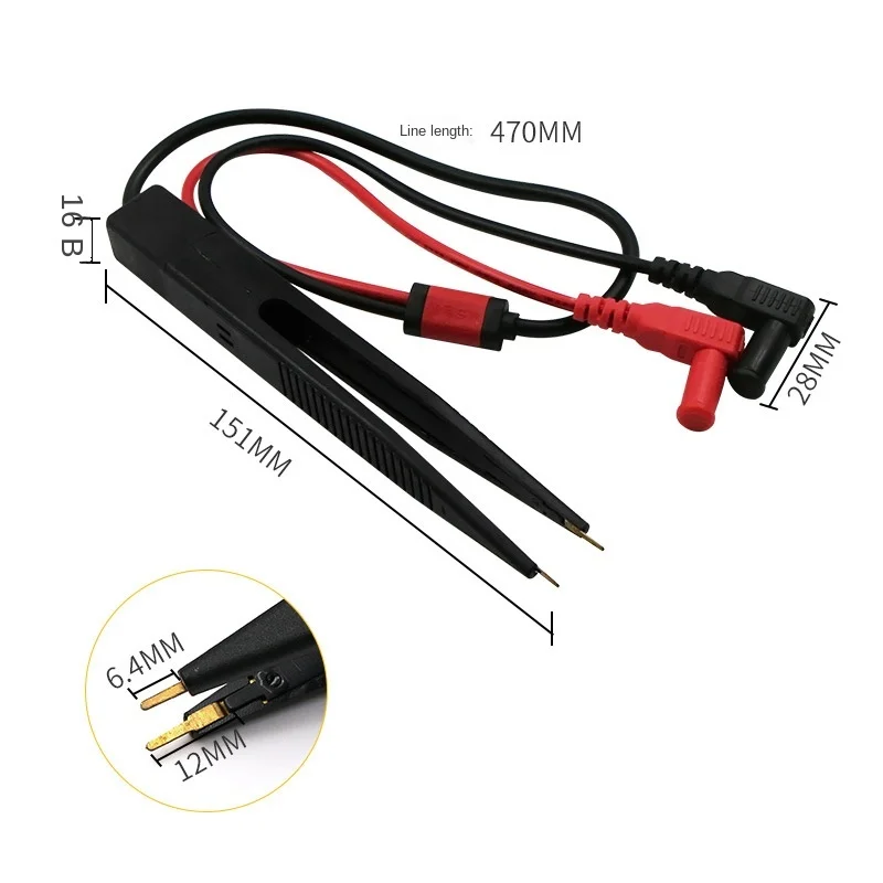 คลิปปากกาทดสอบ SMD Multimeter Probe แหนบ Patch สําหรับ Capacitance ตัวเหนี่ยวนําตัวต้านทานชิปส่วนประกอบ Multi-ใช้ไฟฟ้าเครื่องมือ