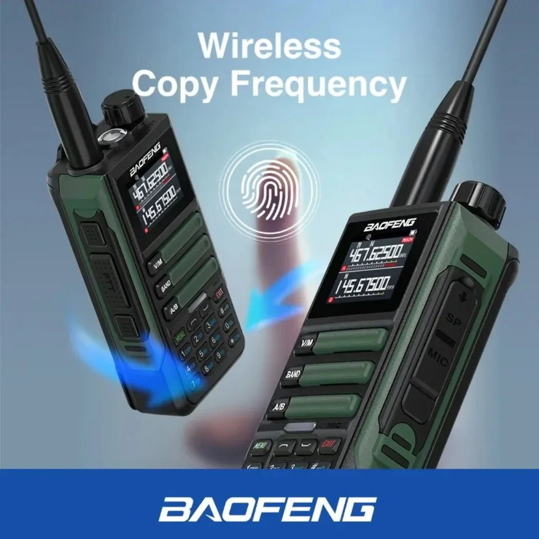 BAOFENG Upgrade UV16M V2 Walkie Talkie 15W High Capacity AM FM 2-Way Radio Full Band LCD 999CH Frequency Copy NOAA Noise Reduce