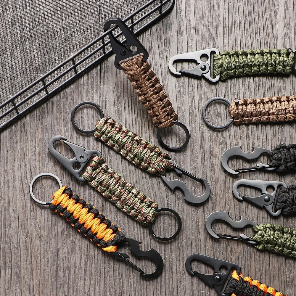 1/20PCS Outdoor multifunctionele armband rugzak sleutelhanger handgeweven sportparacord polsband wandelen kampeeruitrusting