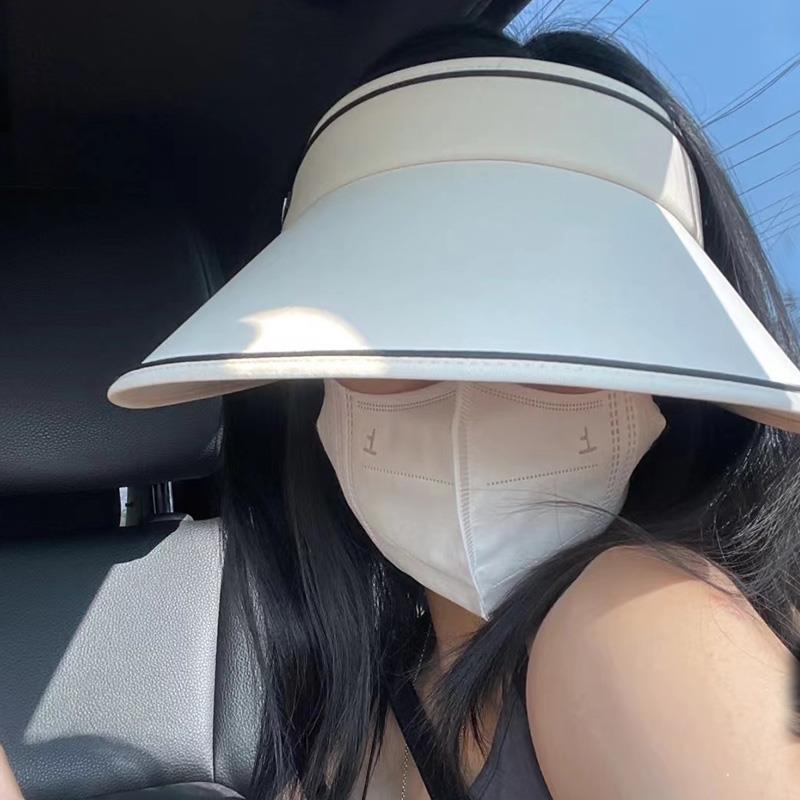 Women's Summer UV Protection Hat UPF50 Foldable Wide Brim Cycling Sun Hat Emp Top Capacious Pocket Handkerchief Brand Páng Hán