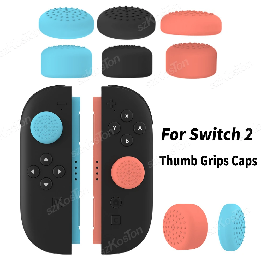 4/6 PCS No-Slip Silicone Thumb Grips Caps for Switch 2 Joy-Con Controller Joystick Cover for NS Switch2 Gaming Accessories