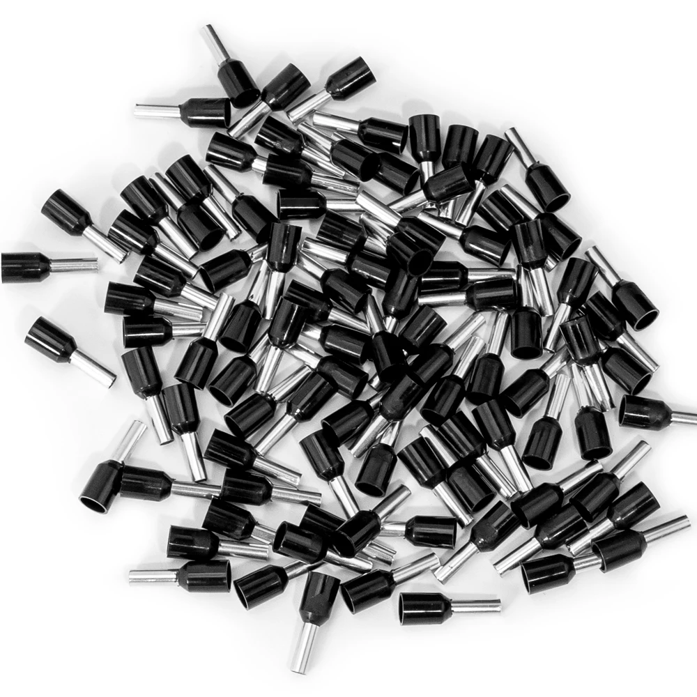 100 Cái/gói E0508 E7508 E1008 E1508 E2508 Cách Nhiệt Ferrules Nhà Ga Khối Dây Cấp Dây Kết Nối Điện Lọn Uốn Kẻ Hủy Diệt