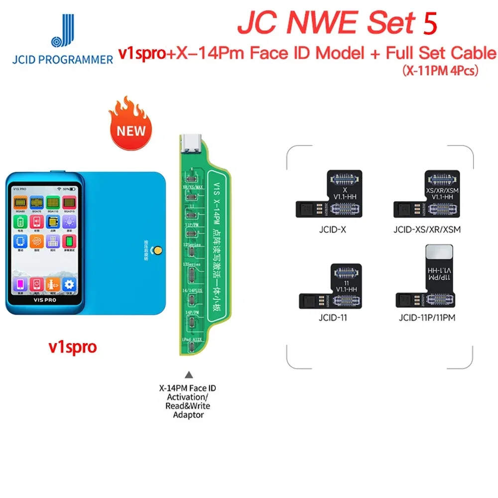НОВЫЙ гибкий кабель JCID JC Tag Face id для IPhone X XR XS MAX 1112 PRO MAX Mini аккумулятор, матричный ремонт, чтение и запись данных