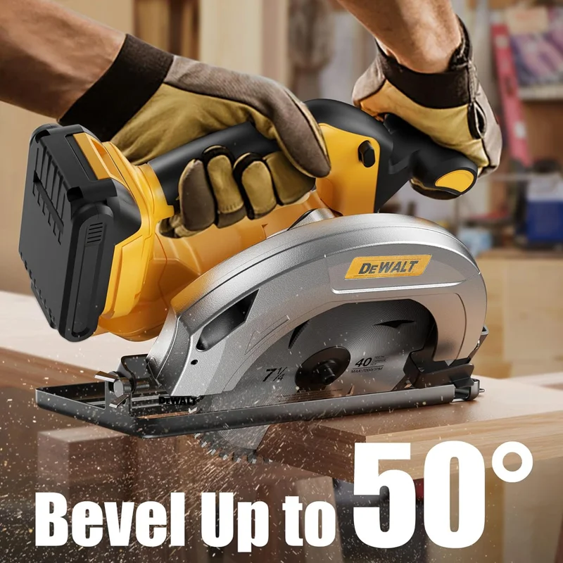 Dewalt 5000RPM Brushless Circular Saw 7 Inch Cordless Handheld Woodwork Saw 50° Adjustable Cutting Machine Power Tool New