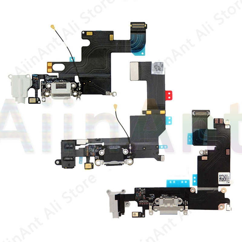 AiinAnt-Porta de Carregamento USB, Carregador Dock Connector, Cabo Flex para iPhone 6, 6s Plus, 5S, SE, Peças de Reparo do Telefone, 2020, 2022