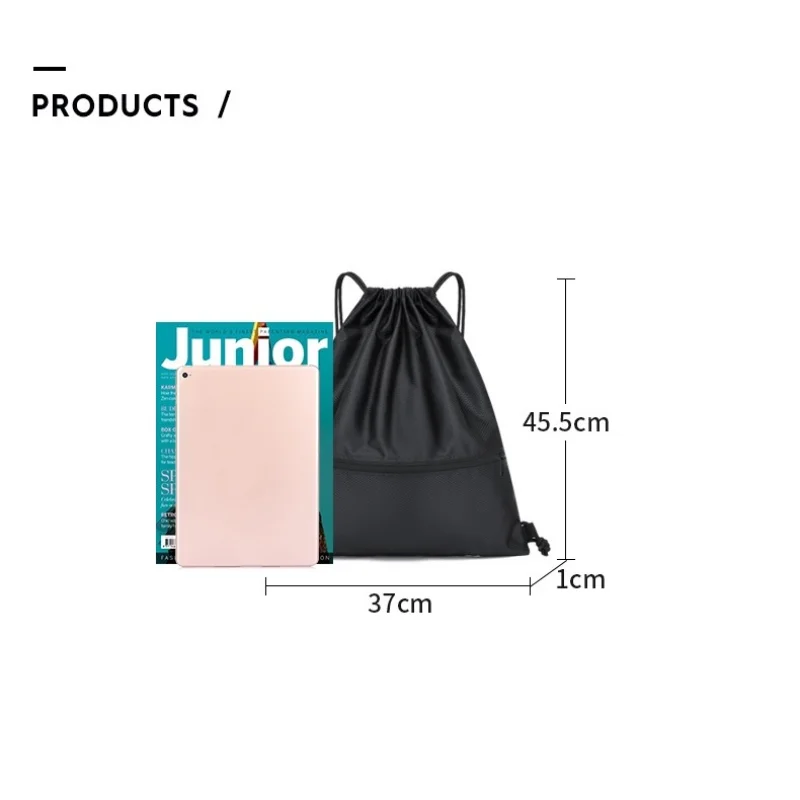 กระเป๋าเป้สะพายหลัง Drawstring น้ําหนักเบาสําหรับผู้ชายและผู้หญิงกีฬาฟิตเนสกระเป๋าเป้สะพายหลังกลางแจ้งกระเป๋าเป้สะพายหลังซิปกระเป๋า