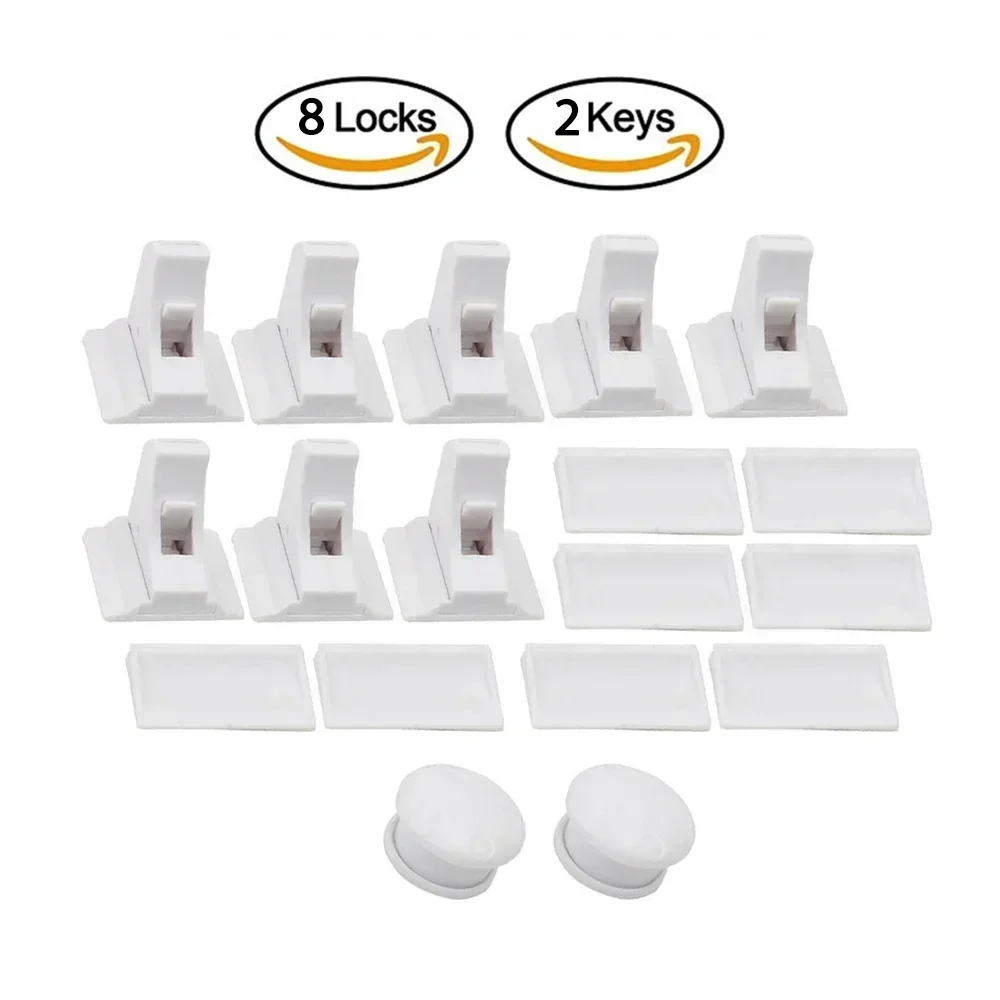 Serratura di sicurezza per bambini con magnetica Mantieni i tuoi bambini sicura Serratura per bambini Ideale per la porta dell'armadio con cassetti Sicurezza per la protezione del bambino