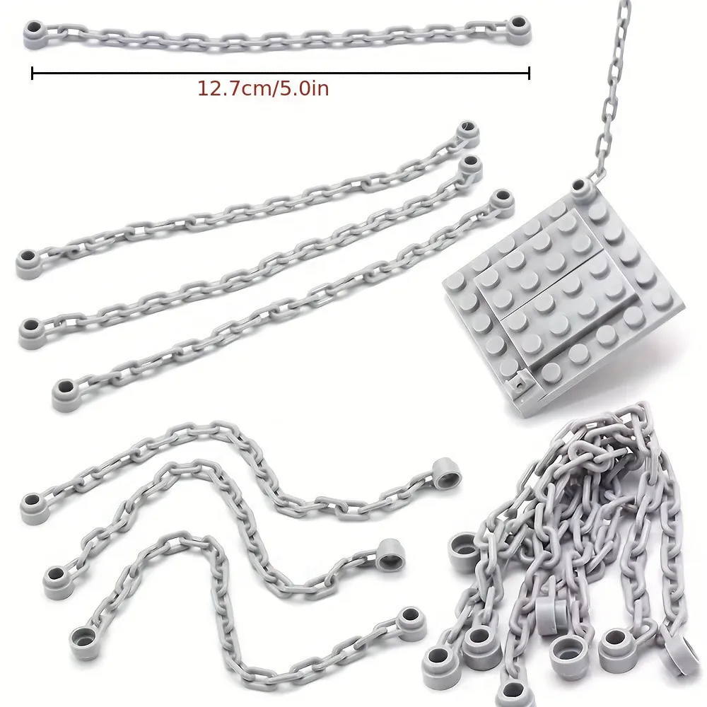 5 pçs corrente 1x16 comprimento bloco de construção acessórios moc modelo componentes montagem presentes diy brinquedos criativos