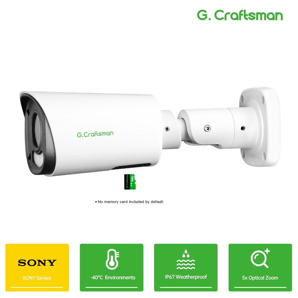 C GC YUR 6MP/8MP, POE, 2,8 ~ 12 мм 5-кратный оптический зум, аудио, TF-карта, движение/обучение, металл видеонаблюдения