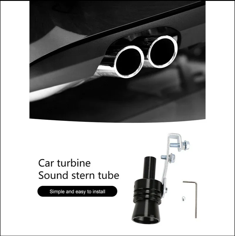 Xl Größe schwarz Turbo Sound Pfeife für Fahrzeug Refit Gerät Auspuffrohr Auto Turban schall dämpfer Universal Sound Simulator Auto xl Größe bl