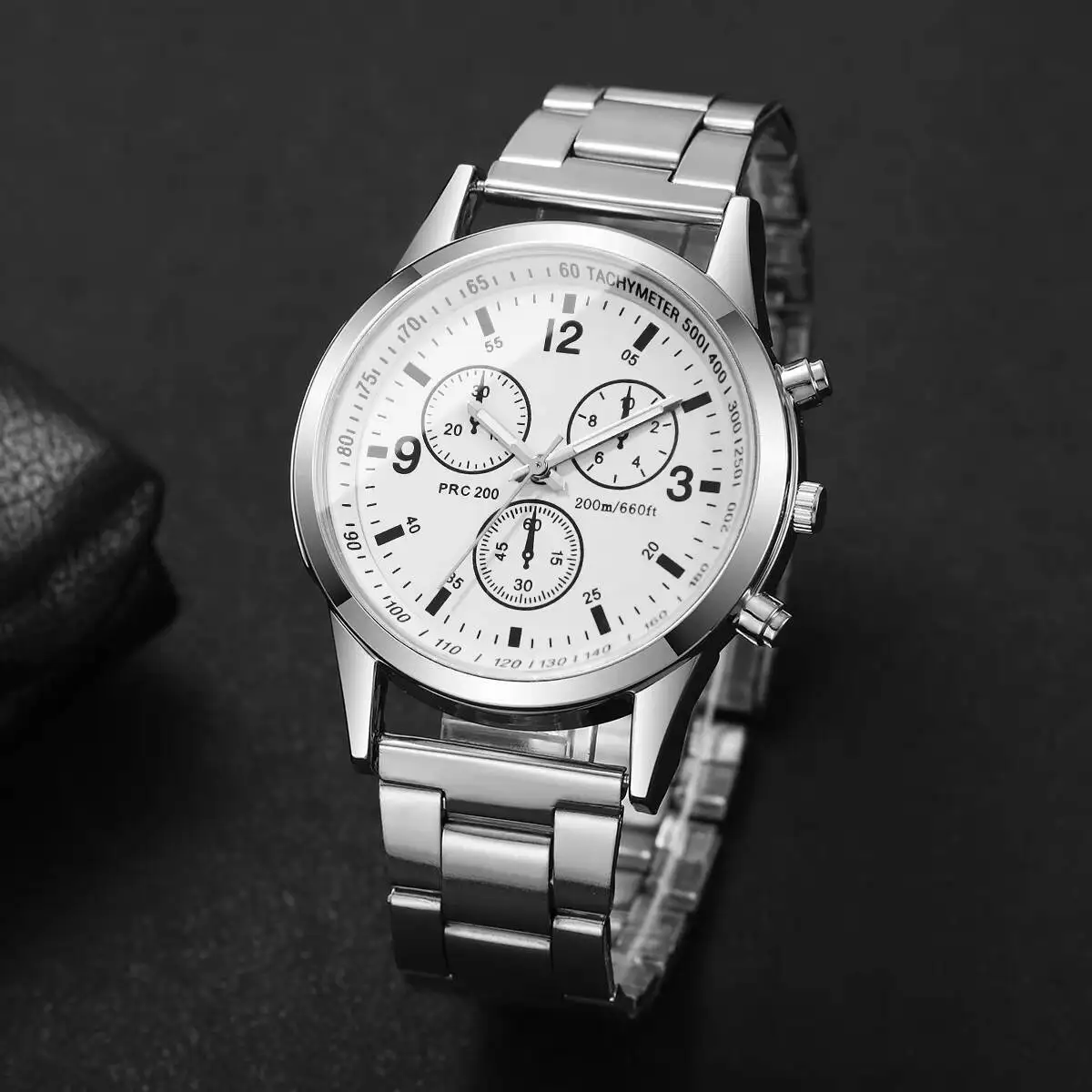 Relógio Quartz Aço Inoxidável para Homens, Relógios De Negócios, Banda