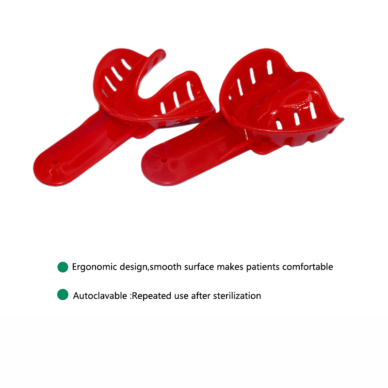 12pçs bandejas de impressão dentária, plástico descartável, suporte colorido para dentes, materiais para adultos e crianças, ferramentas de cuidados bucais