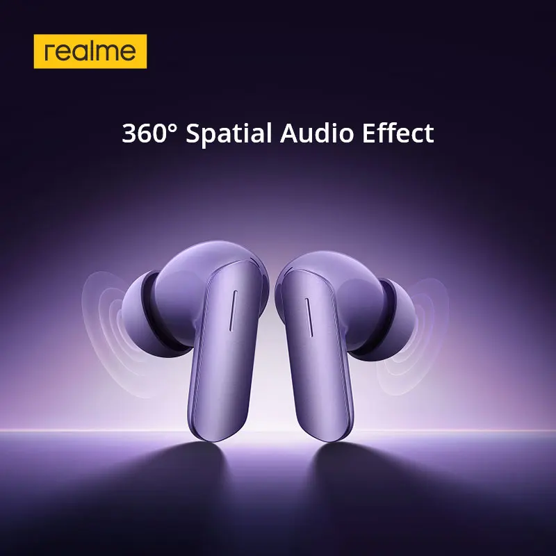 Global Version realme Buds Air 7 52dB Smart Active Noise Cancellation 12.4mm Deep Bass Driver Bluetooth5.4 360° Spatial Audio Effect IP55 Kopfhörer