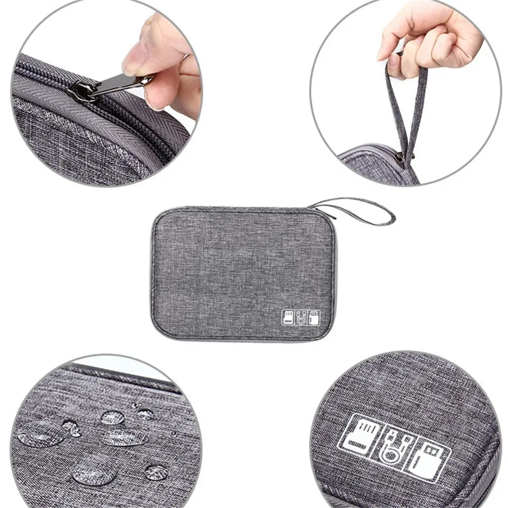 Multi-Function Travel กระเป๋าโพลีเอสเตอร์กันน้ําซิป Pack จัดเรียงข้อมูลกระเป๋าแบบพกพา Organizer กรณีแพคเกจการ์ด