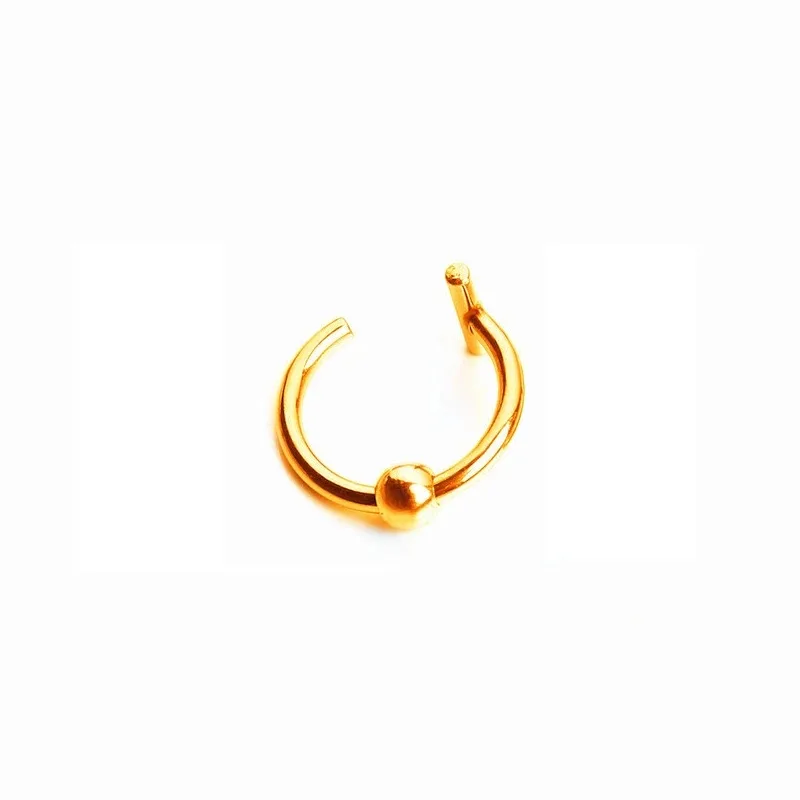 1Pc anelli per naso finto in acciaio inossidabile cerchi, anelli per setto anello per labbra con Clip a C Piercing al naso finto gioielli per il corpo Non forati per le donne