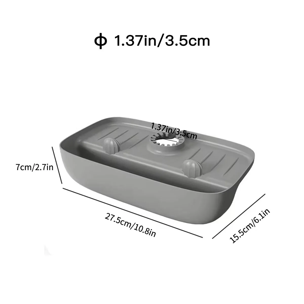Rack de drenagem de pia de silicone, torneira doméstica à prova de respingos, almofada de coleta de água, pano de esponja, caixa de armazenamento de dispositivos de lã de aço