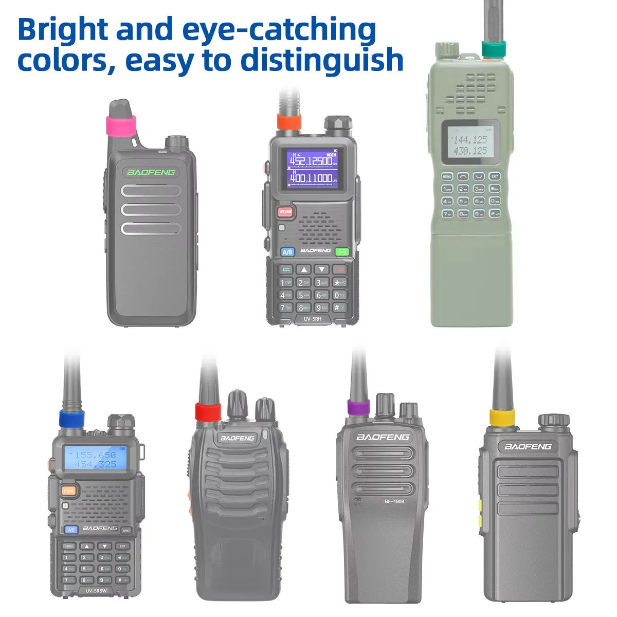 Bobina de tensão leve específica, compatível com Baofeng BF-888s, UV-5R, F22, BF-T20, UV-5RH, UV-21PRO, AR-152,, 7 cores