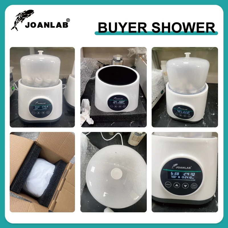 JOANLAB Bagno d'acqua Laboratorio Temperatura costante Display digitale Riscaldatore Lab Termostato Serbatoio Anti-secco Brucia 2L 110/220V WB-2S