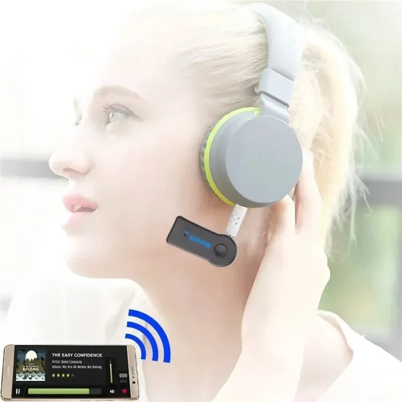 AUX Car Bluetooth Receiver,3.5mm Socket  5.0 Wireless Bluetooth Adapter,Audio Converter Mobile Phone Hands-Free Stereo