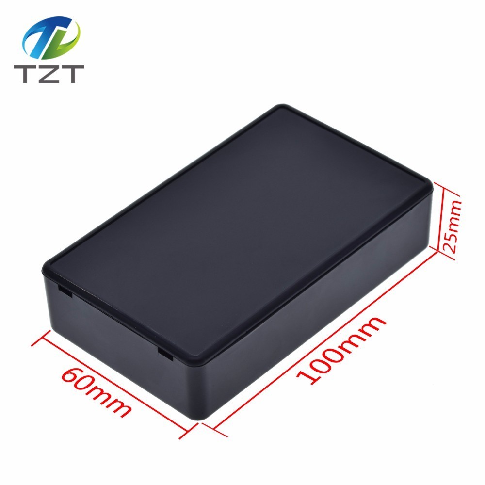 Tzt novo abs diy plástico caixa de projeto eletrônico gabinete instrumento 100x60x25mm ve834 p