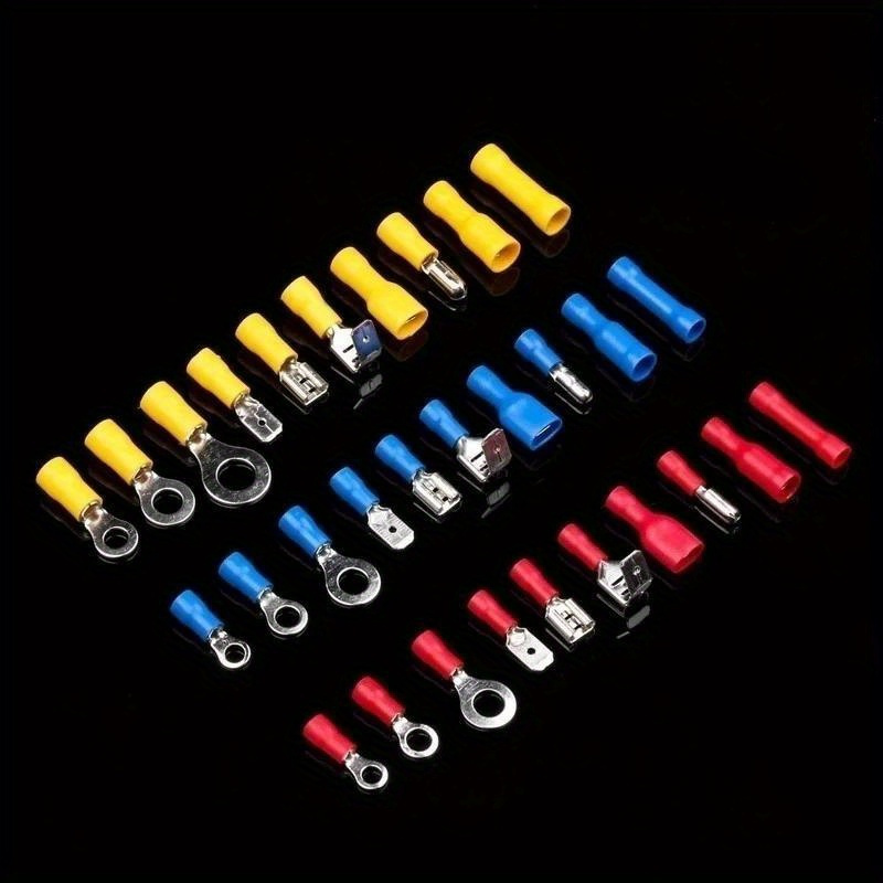 102/280/300/480pcs ที่ครอบคลุมไฟฟ้า Terminal Kit-ทนทานฉนวน Spade,แหวน,ส้อม & BUTT Connectors-ที่มีประสิทธิภาพลวดหรือ