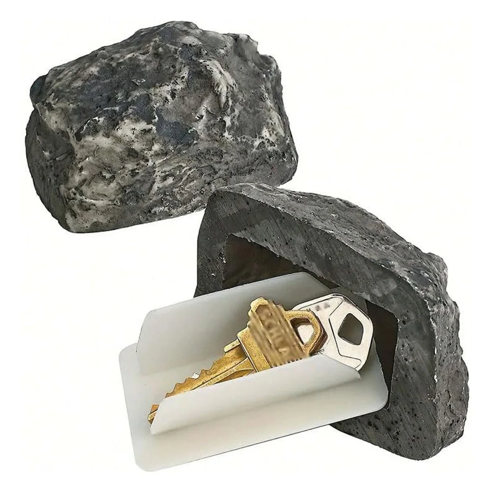 1 pçs chave de pedra segura, chave de porta segura de pedra segura, pátio ao ar livre porta escondida caixa de chave simulação pequenos ornamentos de pedra