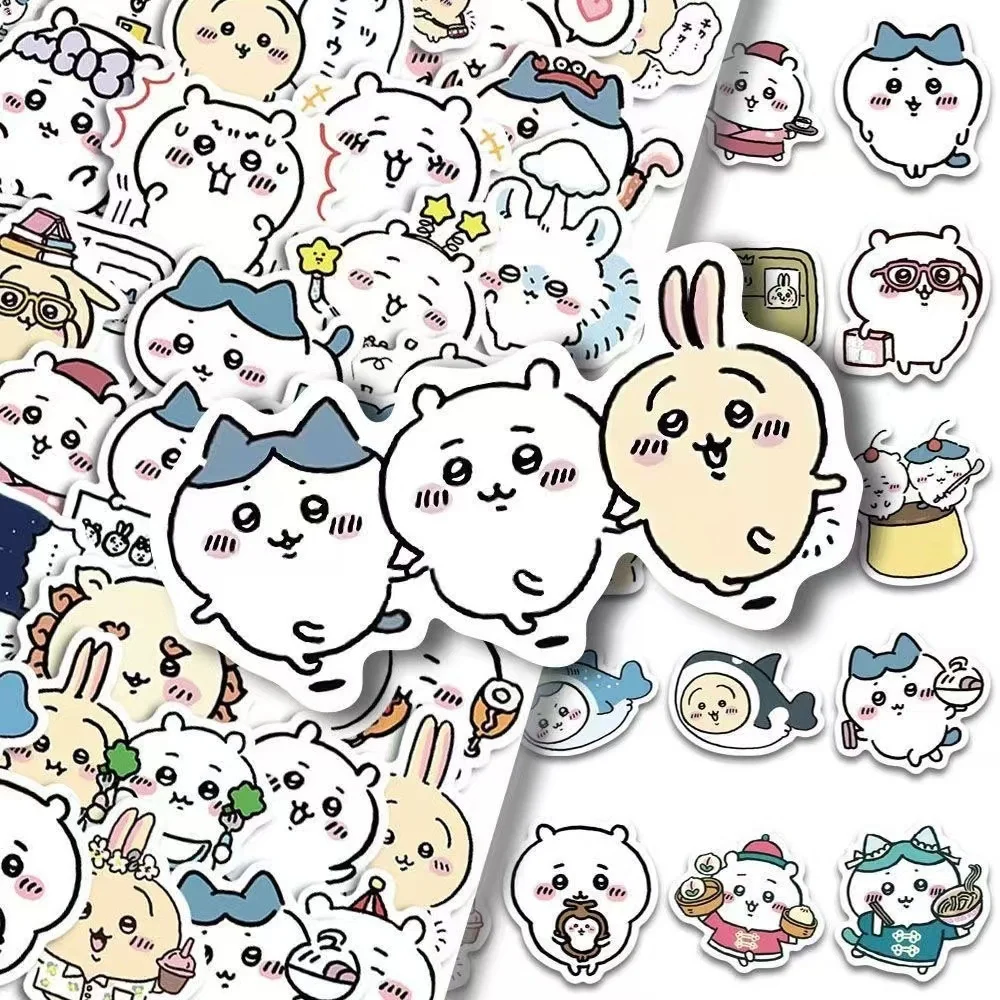 60/100 Stück Kawaii Anime Chiikawa Spielzeug Aufkleber Cartoon Hachiware Usagi Skateboard Laptop Handy Becher Dekorative Aufkleber Geschenke